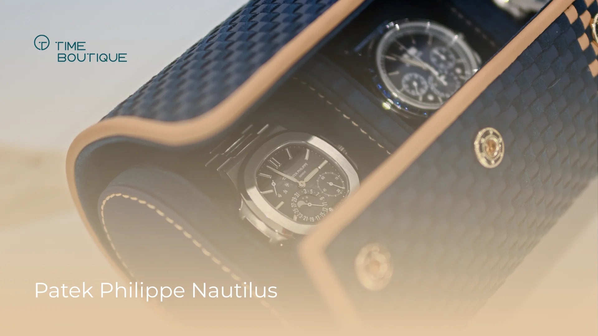 Patek Philippe Nautilus with a blue dial and integrated bracelet